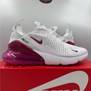 Nike Air Max 270 GS White Sweet Beet BRAND NEW Size 5Y